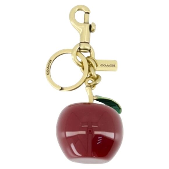 Small Apple Keychain - Coach - Metal - Red - Picture 1 of 2